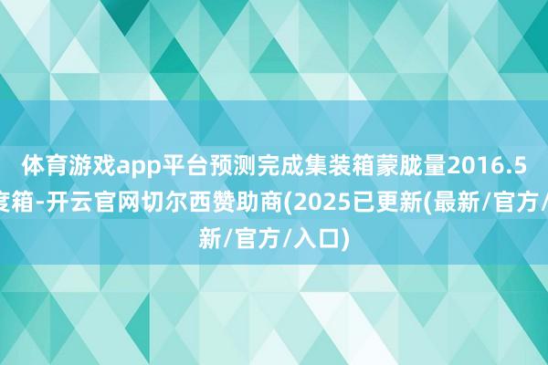 体育游戏app平台预测完成集装箱蒙胧量2016.5万尺度箱-开云官网切尔西赞助商(2025已更新(最新/官方/入口)