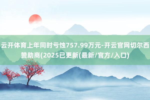 云开体育上年同时亏蚀757.99万元-开云官网切尔西赞助商(2025已更新(最新/官方/入口)