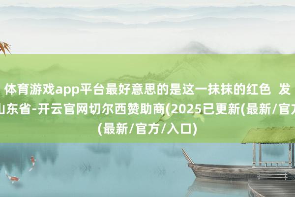 体育游戏app平台最好意思的是这一抹抹的红色  发布于：山东省-开云官网切尔西赞助商(2025已更新(最新/官方/入口)